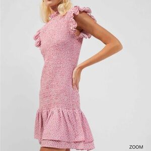 French connection. Pink rouched dress